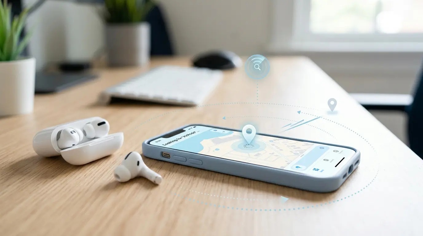 AirPodsを「探す」で確認しても「たった今」にならない状態