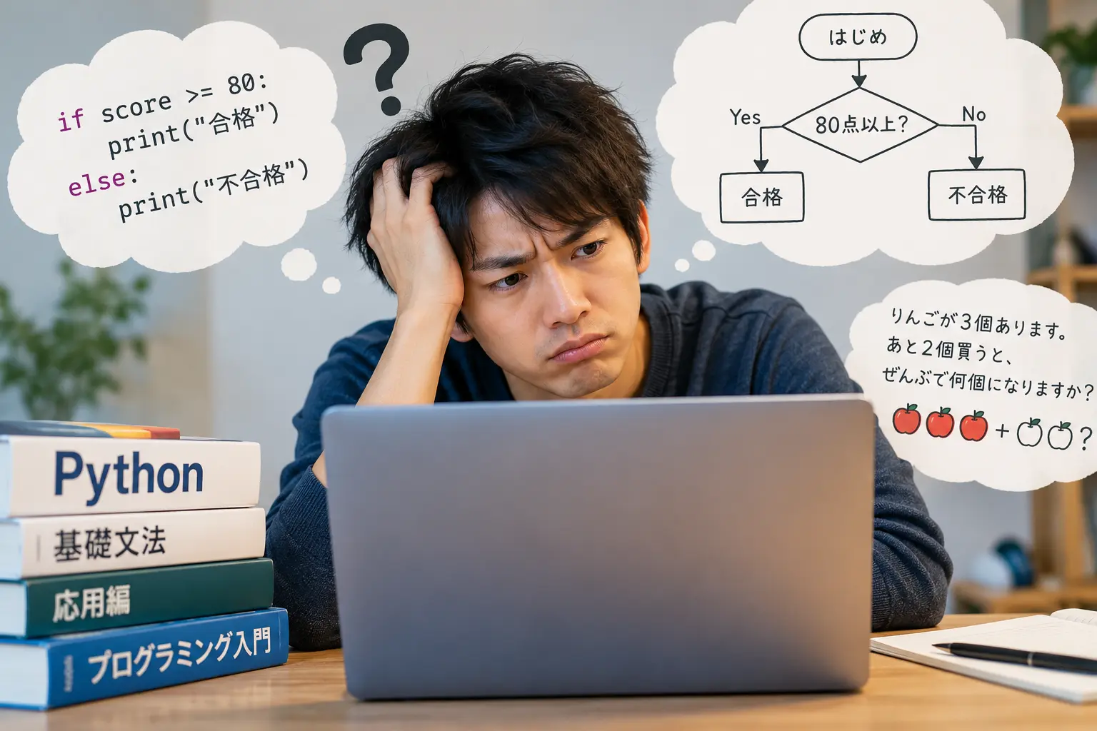 プログラミングに悩む学習者